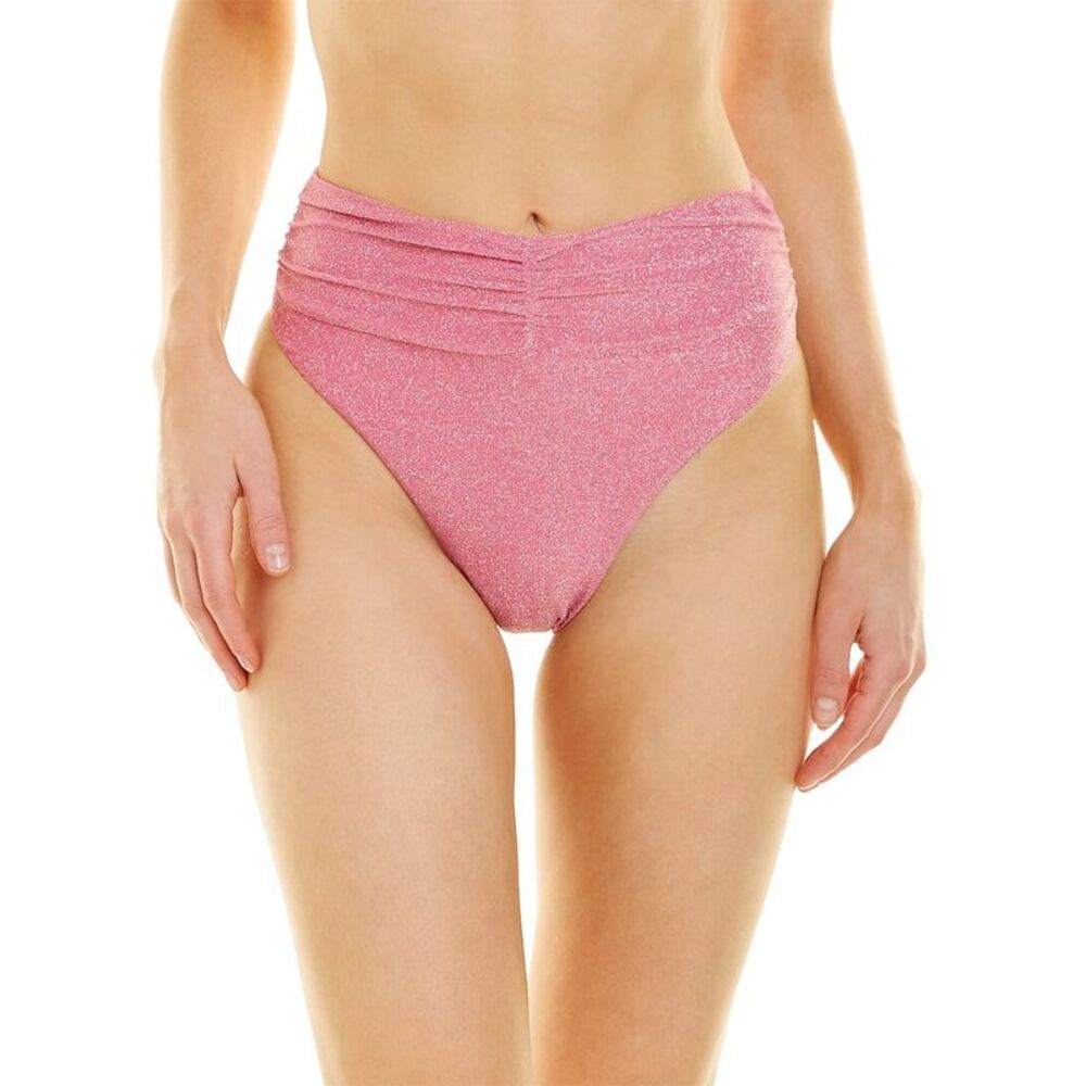 Sonya Womens  High Waist Ruched Brief, Pink